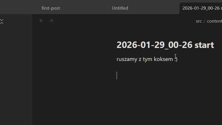 Pierwszy wpis!