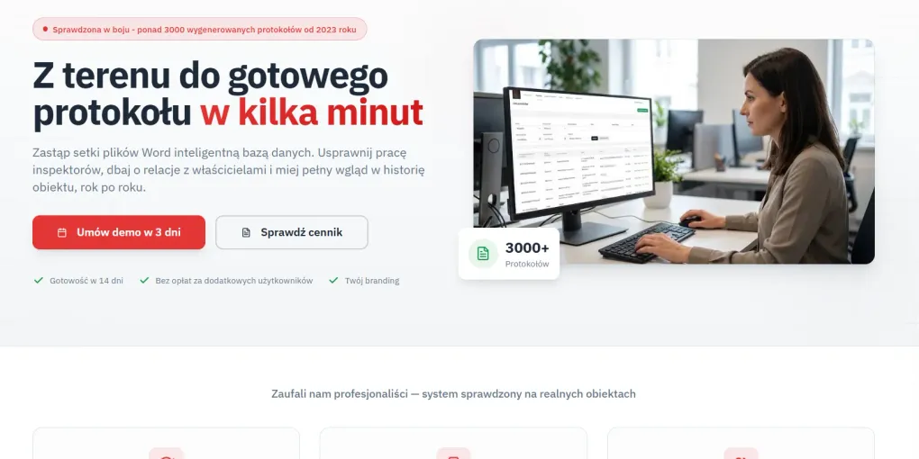 Landing page protocloud