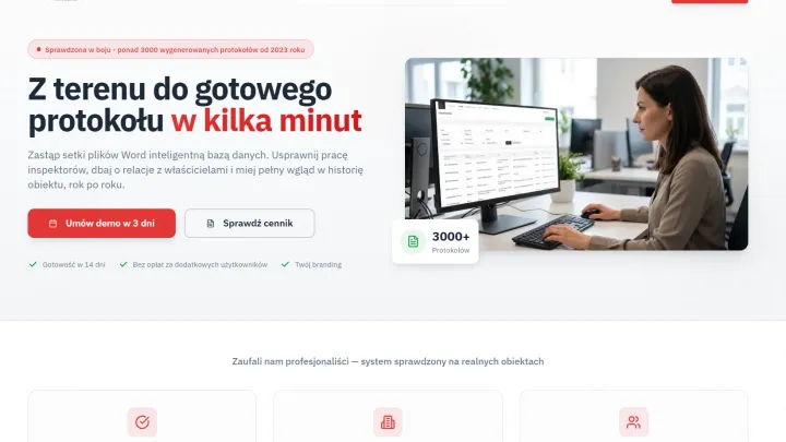 Landing page protocloud