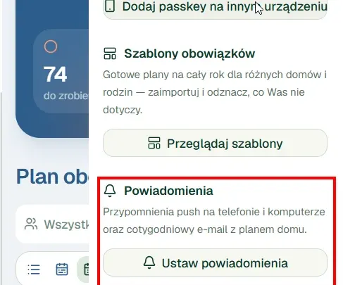Powiadomienia w apce naszdom