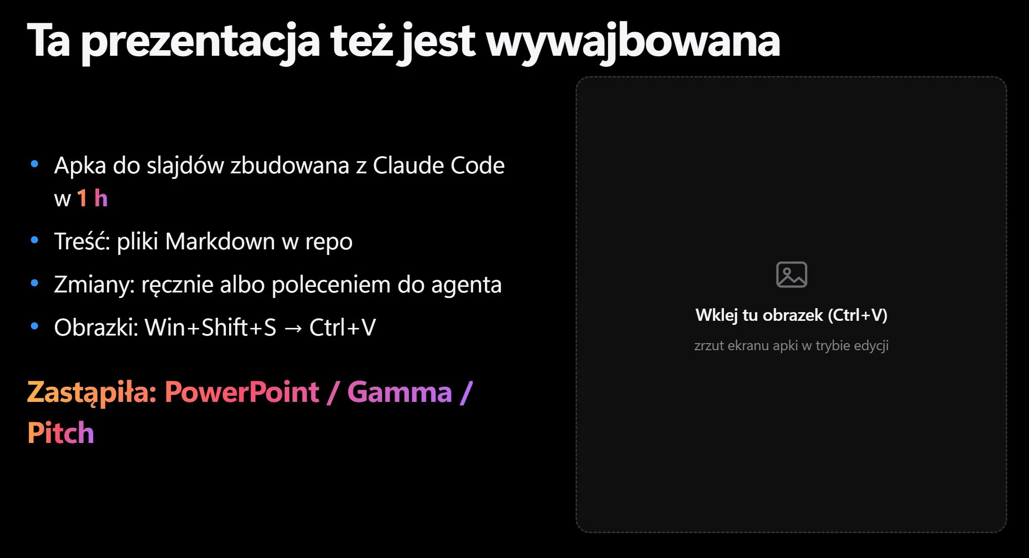 zrzut ekranu apki w trybie edycji